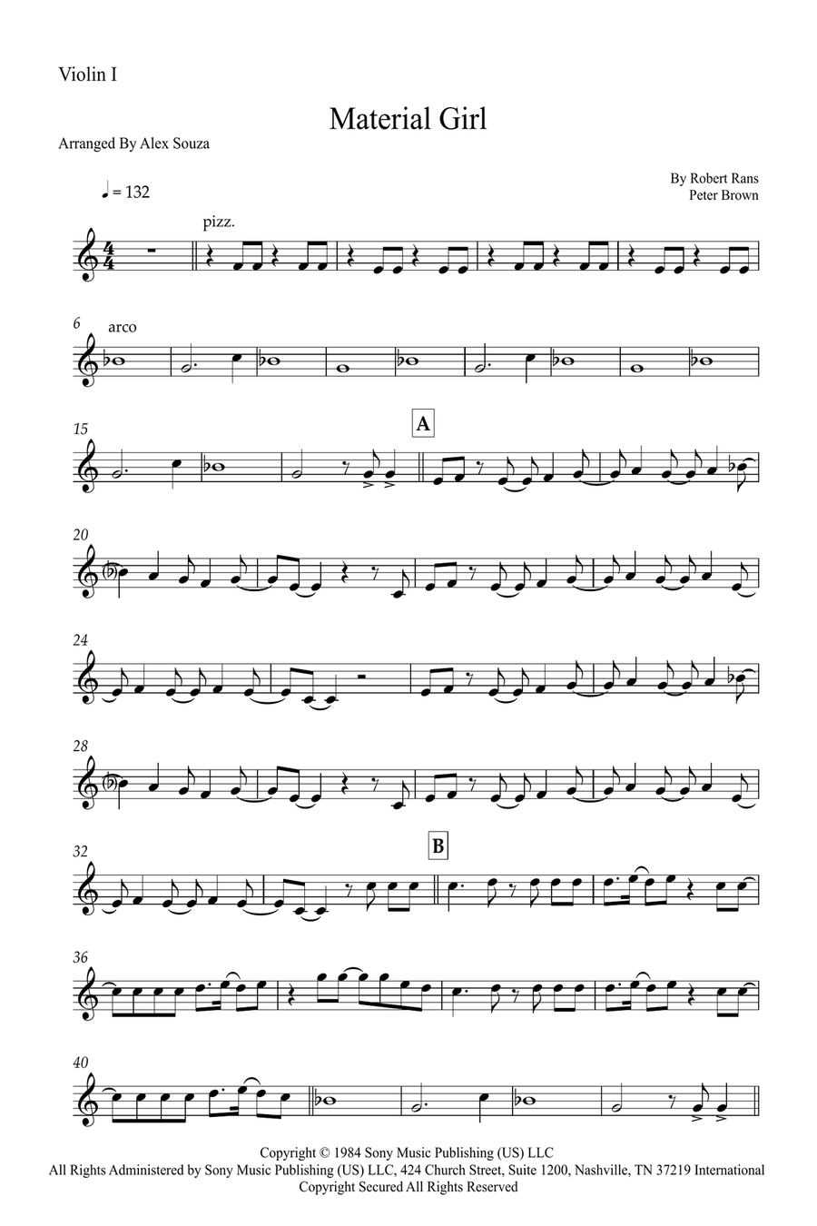 Material Girl Small Ensemble scores gallery preview page 1