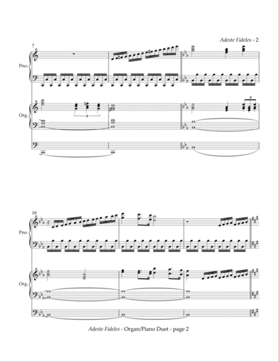 Adeste Fideles Organ Solo scores gallery preview page 3
