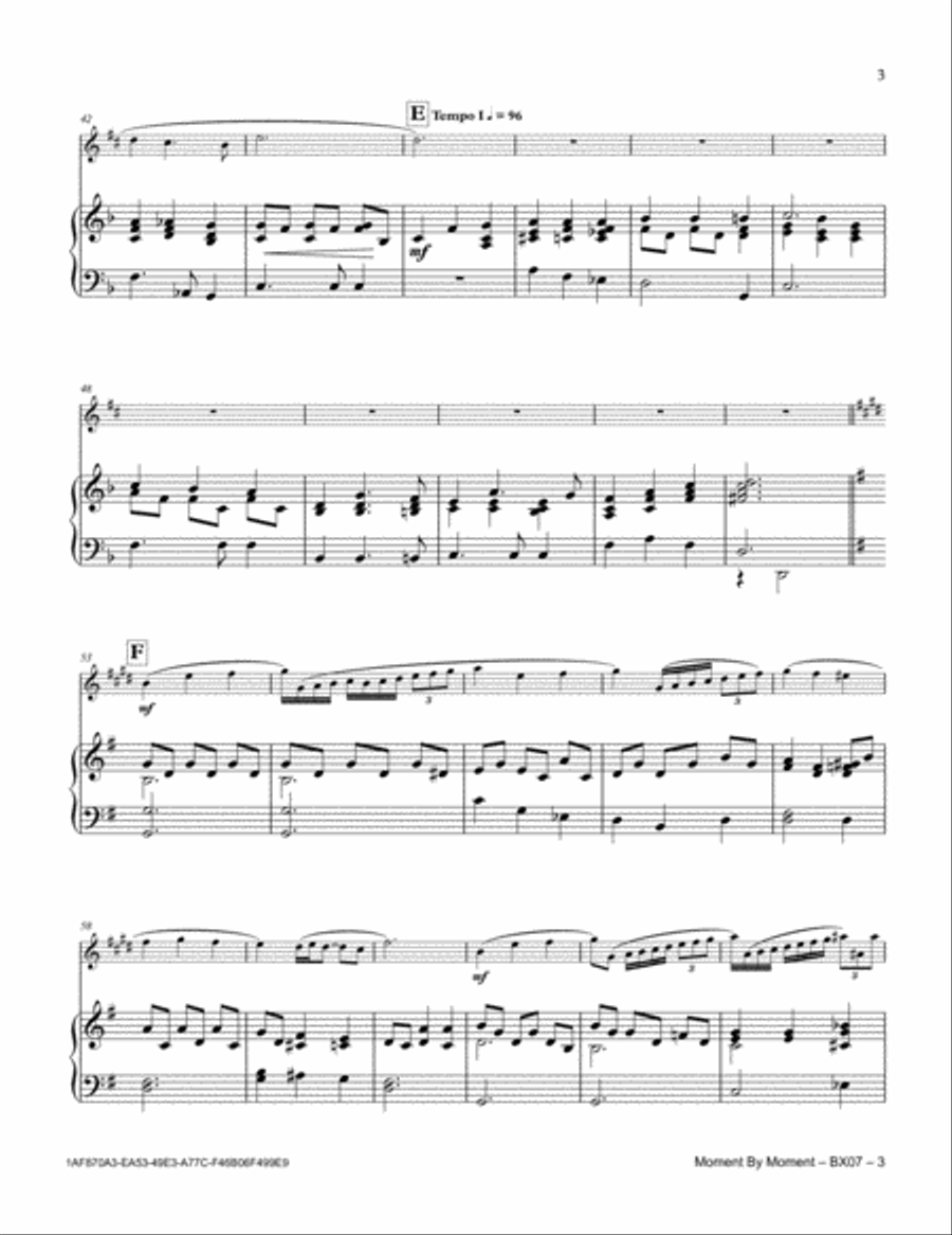 Moment By Moment Baritone Saxophone scores gallery preview page 3