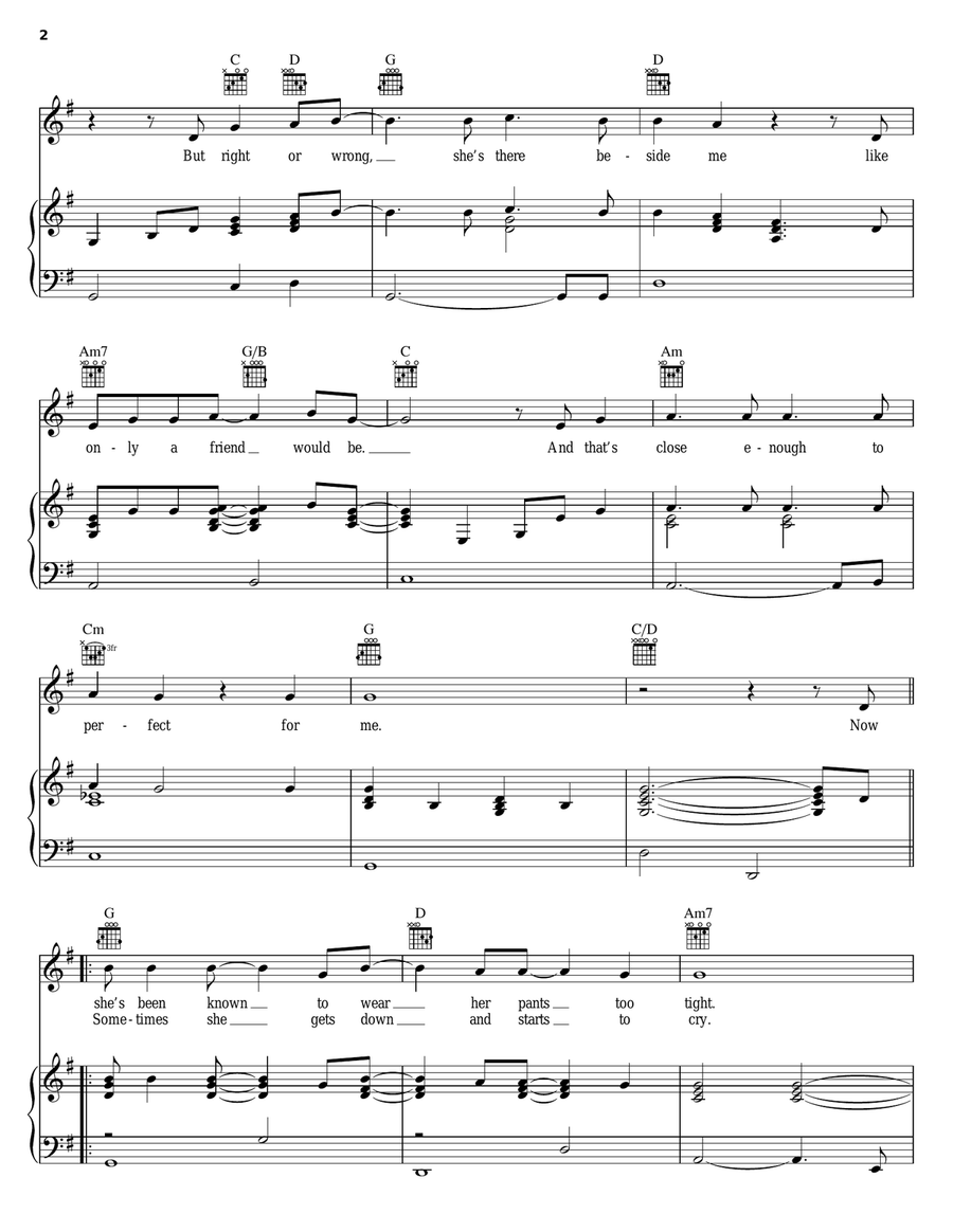 Close Enough To Perfect Close Enough To Perfect Piano, Vocal, Guitar scores gallery preview page 2