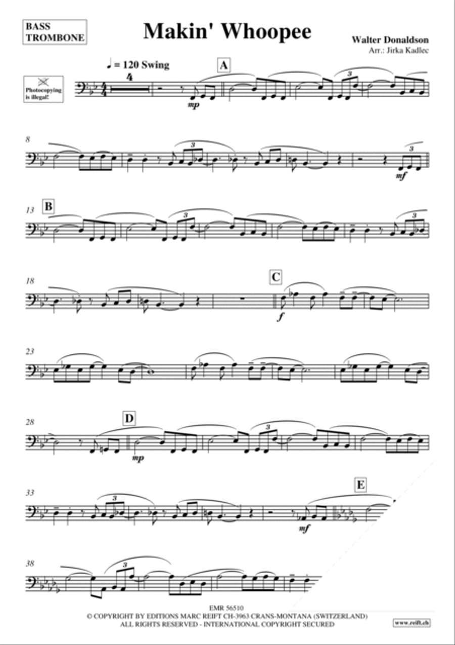 Makin' Whoopee Bass Trombone scores gallery preview page 3