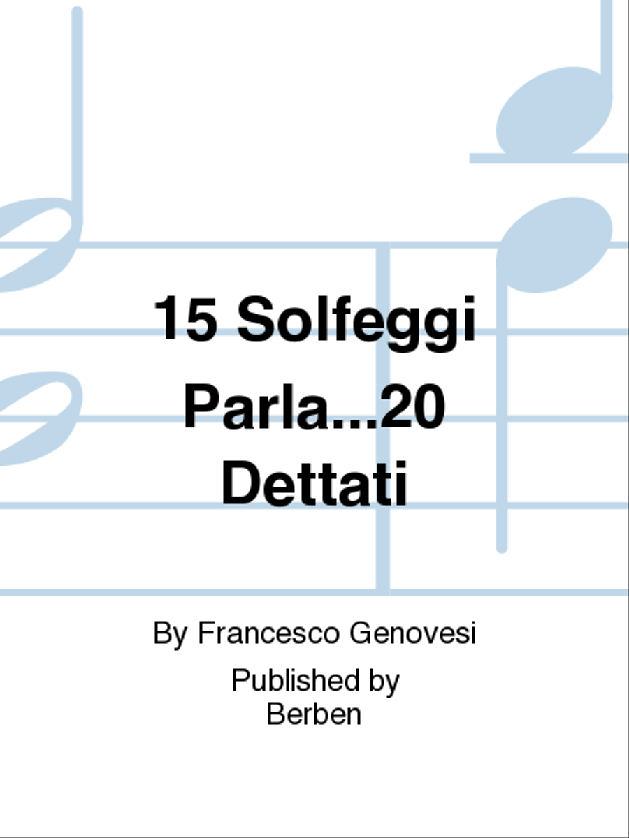 15 Solfeggi Parlati e 20 Dettati Melodici Chamber Music scores gallery preview page 1