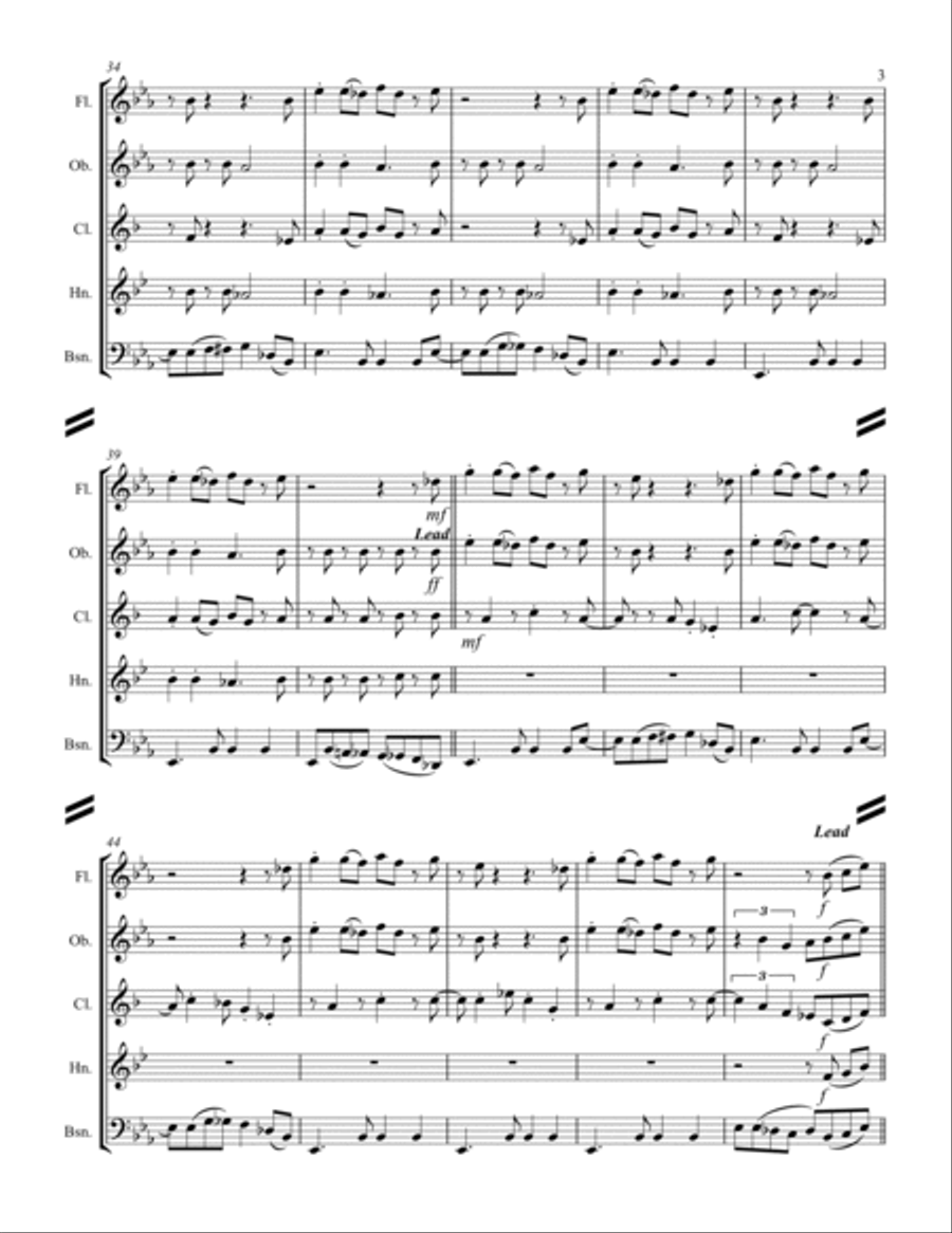 Tequila Woodwind Quintet scores gallery preview page 4