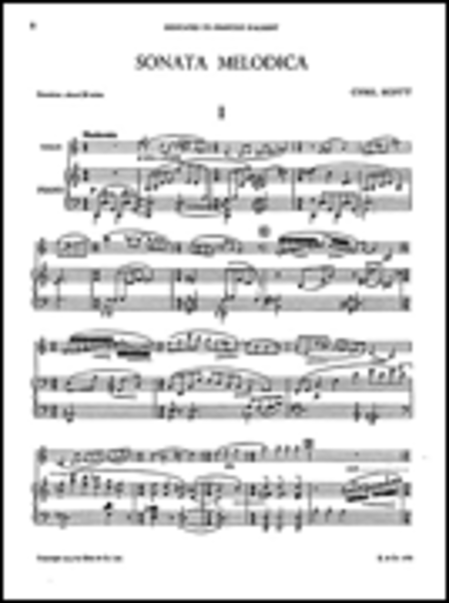 Scott: Sonata Melodica for Violin and Piano (Score and Parts) Violin Solo scores gallery preview page 1