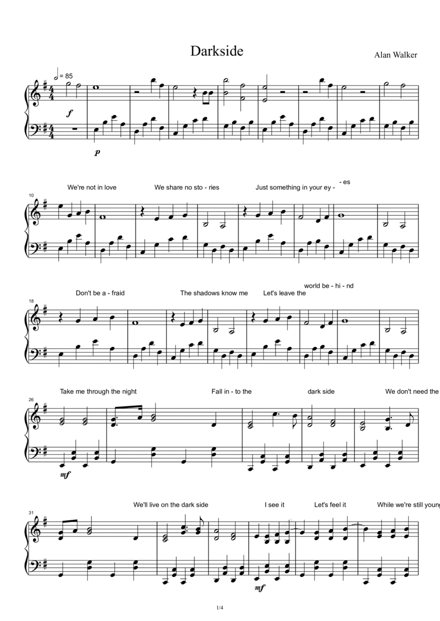 Darkside Voice scores gallery preview page 1