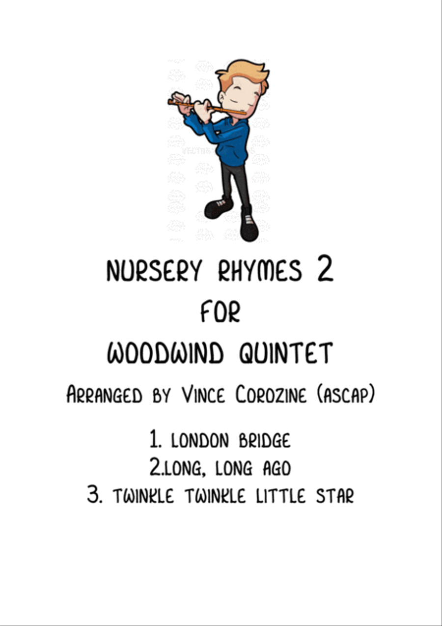 NURSERY RHYMES FOR WOODWIND QUINTET 2 Woodwind Quintet scores gallery preview page 1