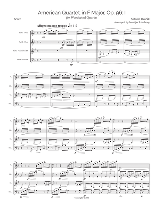 Book cover for Dvorak American Quartet No. 12 for Clarinet Quartet
