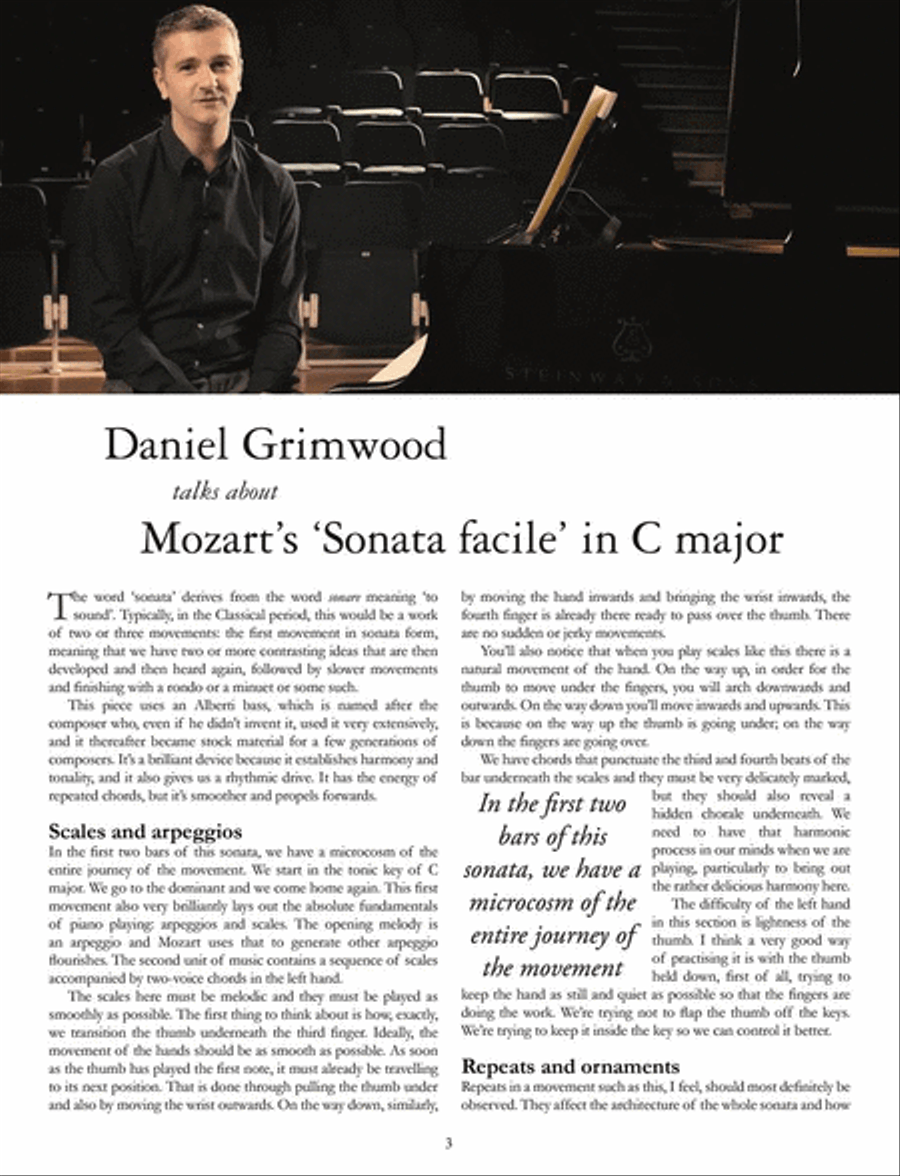Piano Sonata in C K545 Sonata facile Piano scores gallery preview page 3