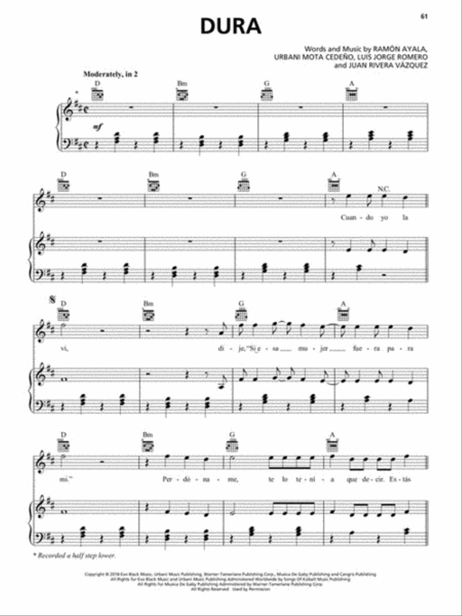Latin Pop Hits Piano, Vocal, Guitar scores gallery preview page 5