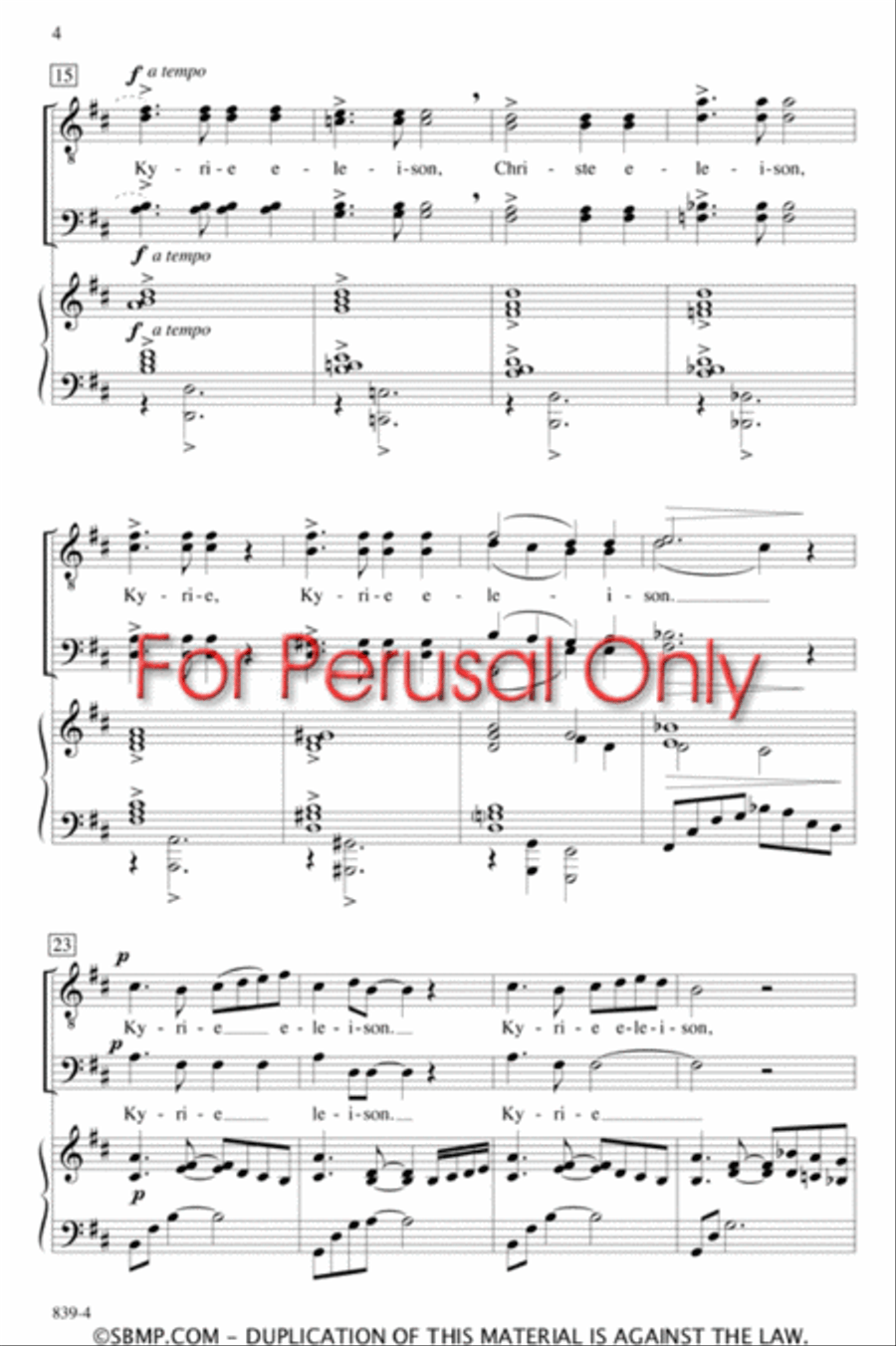 Kyrie eleison - TTBB Octavo TTBB scores gallery preview page 3