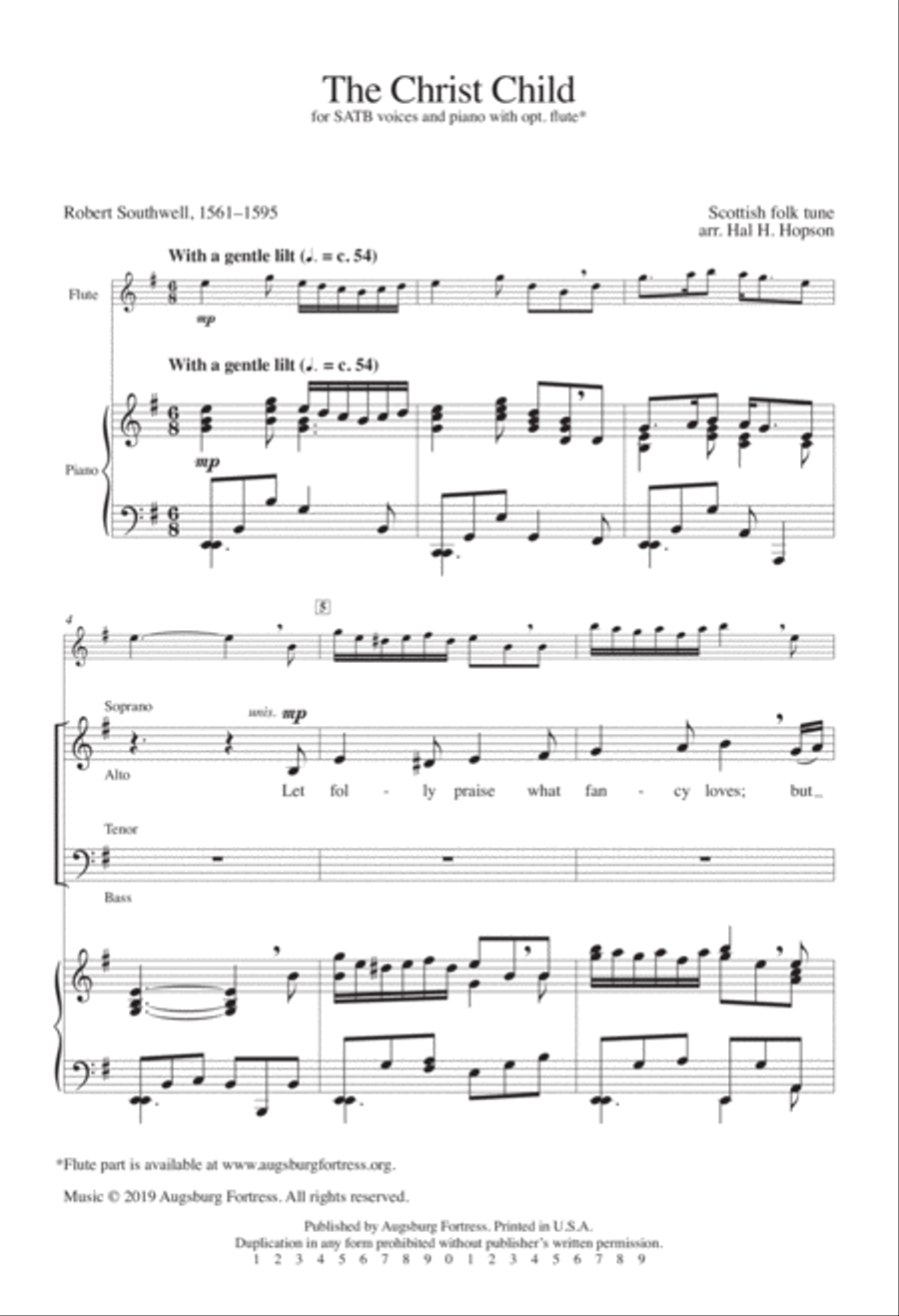 The Christ Child 4-Part scores gallery preview page 3
