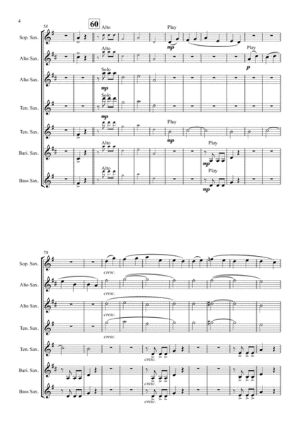 Beethovens 5th Symphony - 1st Movement (Excerpt) - Saxophone Quintet - Arrangement: Thomas H. Graf