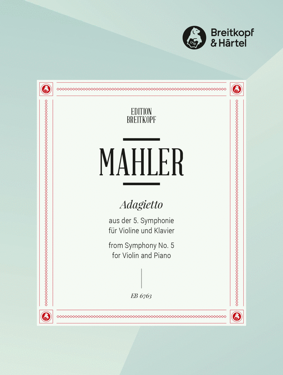 Adagietto from Symphony No. 5 Violin Solo scores gallery preview page 1