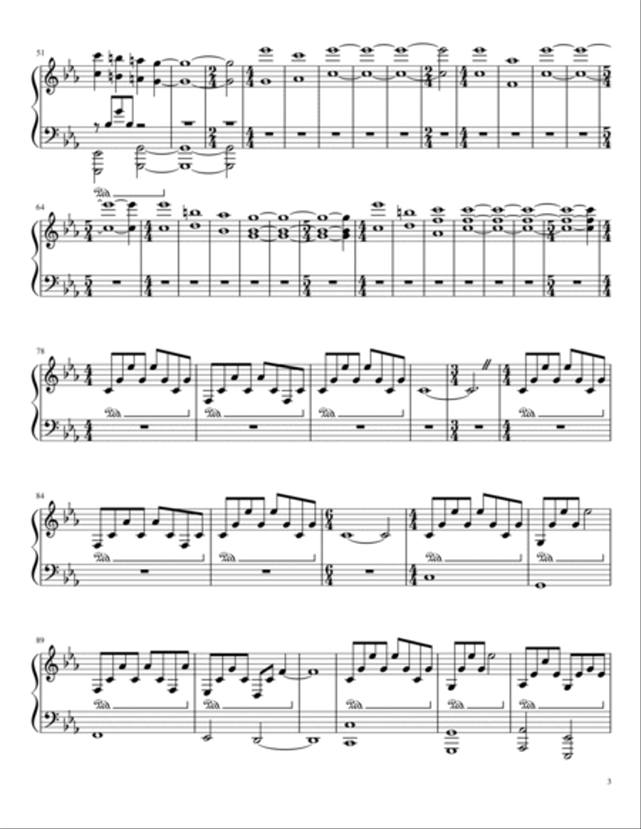 Light Of The Seven Piano Solo scores gallery preview page 3
