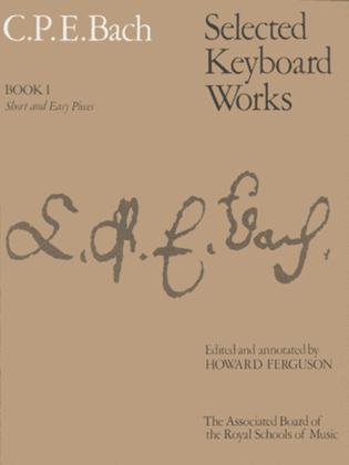 Book cover for Selected Keyboard Works, Book I: Short & Easy Pieces
