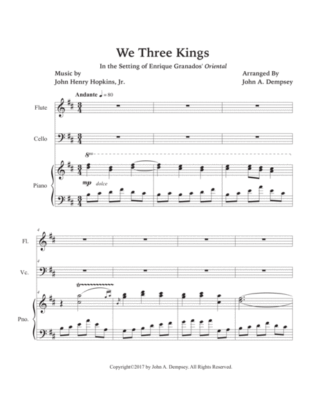 We Three Kings (Trio for Flute, Cello and Piano) image number null