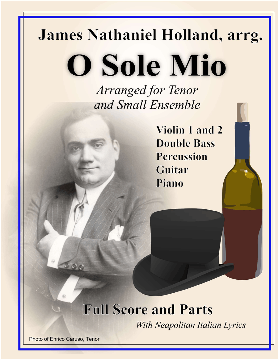O Sole Mio Arranged for Tenor and Small Ensemble Percussion Ensemble scores gallery preview page 1