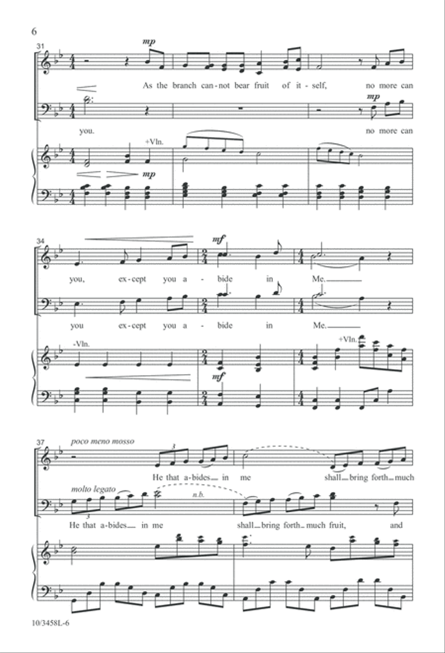Abide in Me 4-Part scores gallery preview page 6