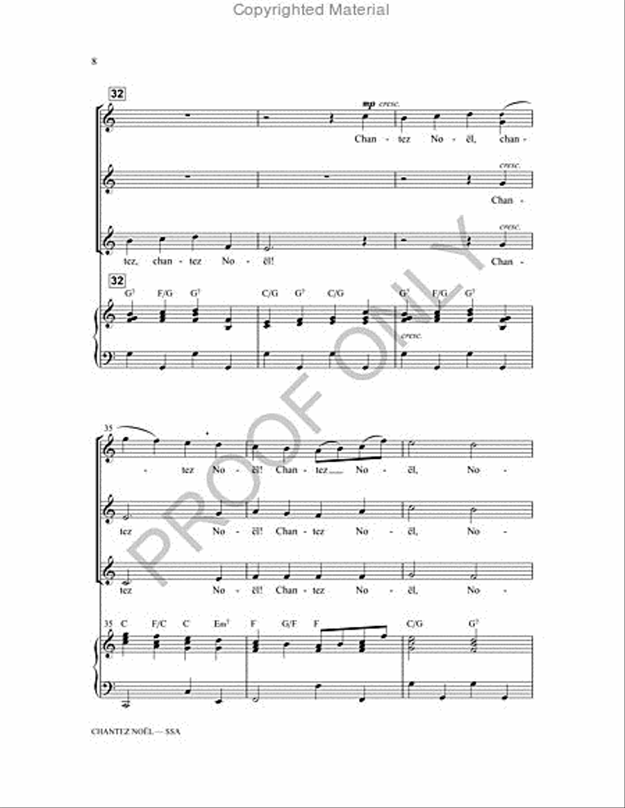 Chantez Noel SSA scores gallery preview page 8