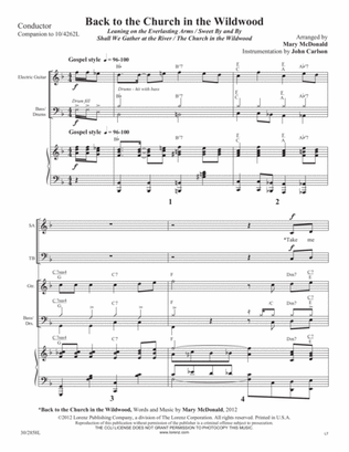 Back to the Church in the Wildwood - Rhythm Score and Parts