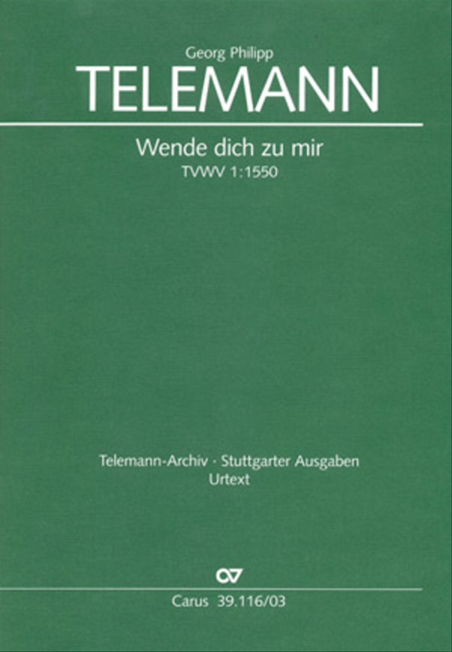 Turn thy face to me (Wende dich zu mir) Choir scores gallery preview page 1