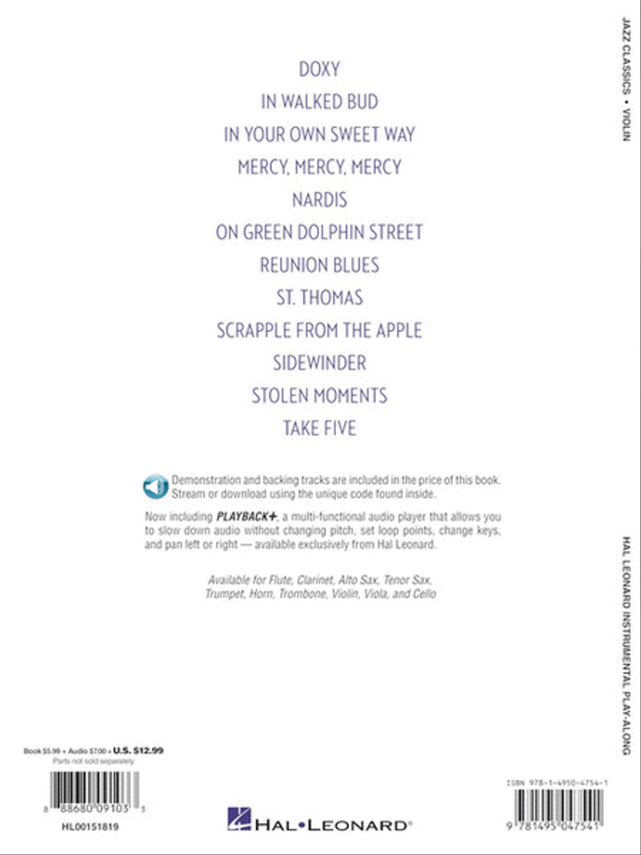 Jazz Classics Violin scores gallery preview page 5
