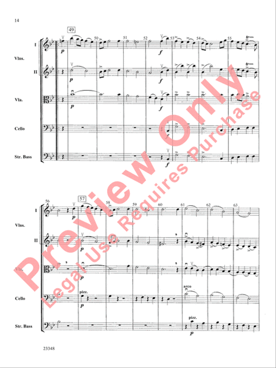 Air and Rigaudon String Orchestra scores gallery preview page 15