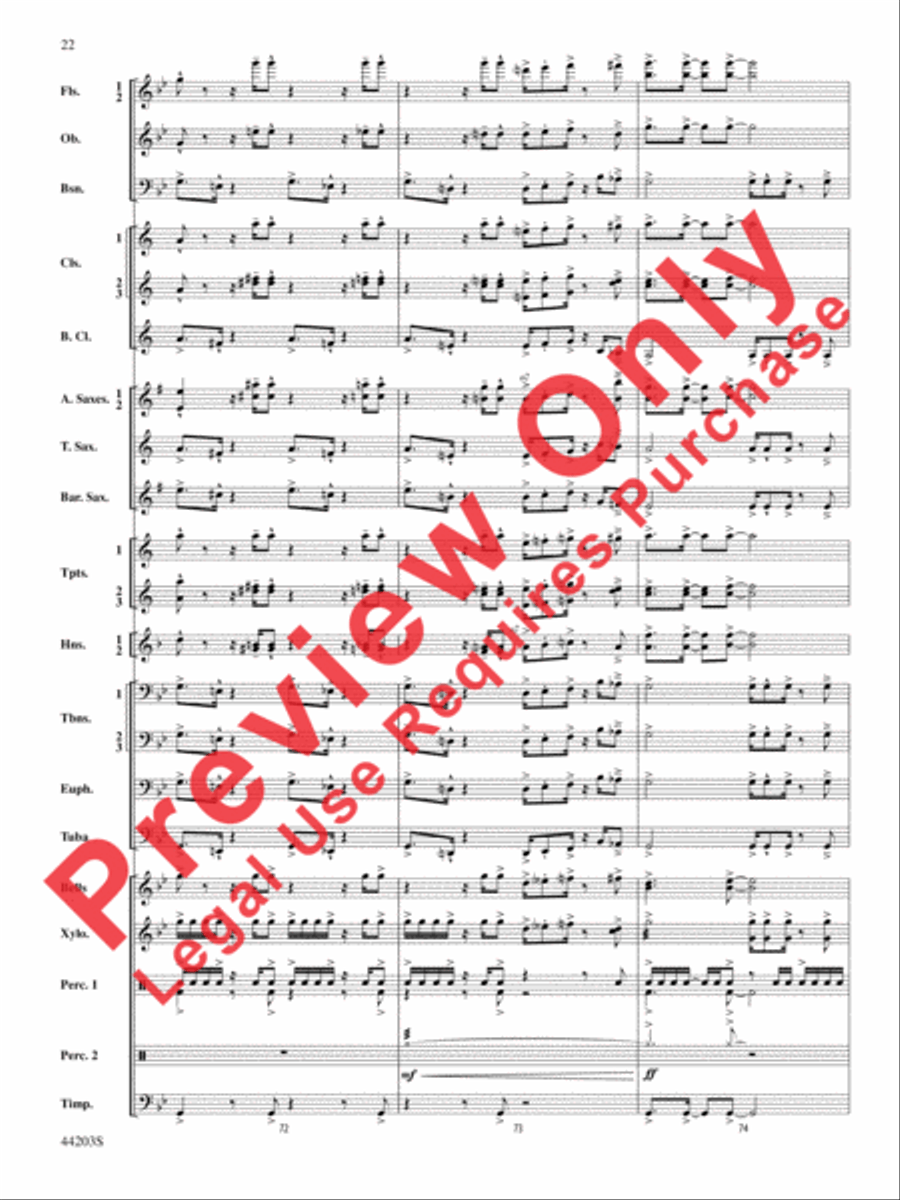 Loco Motion Concert Band scores gallery preview page 22