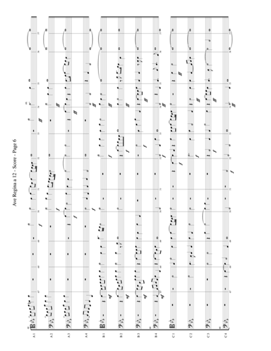 Ave Regina for Trombone or Low Brass Duodectet (12 Part Ensemble) image number null