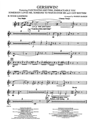 Gershwin! (Medley): B-flat Tenor Saxophone
