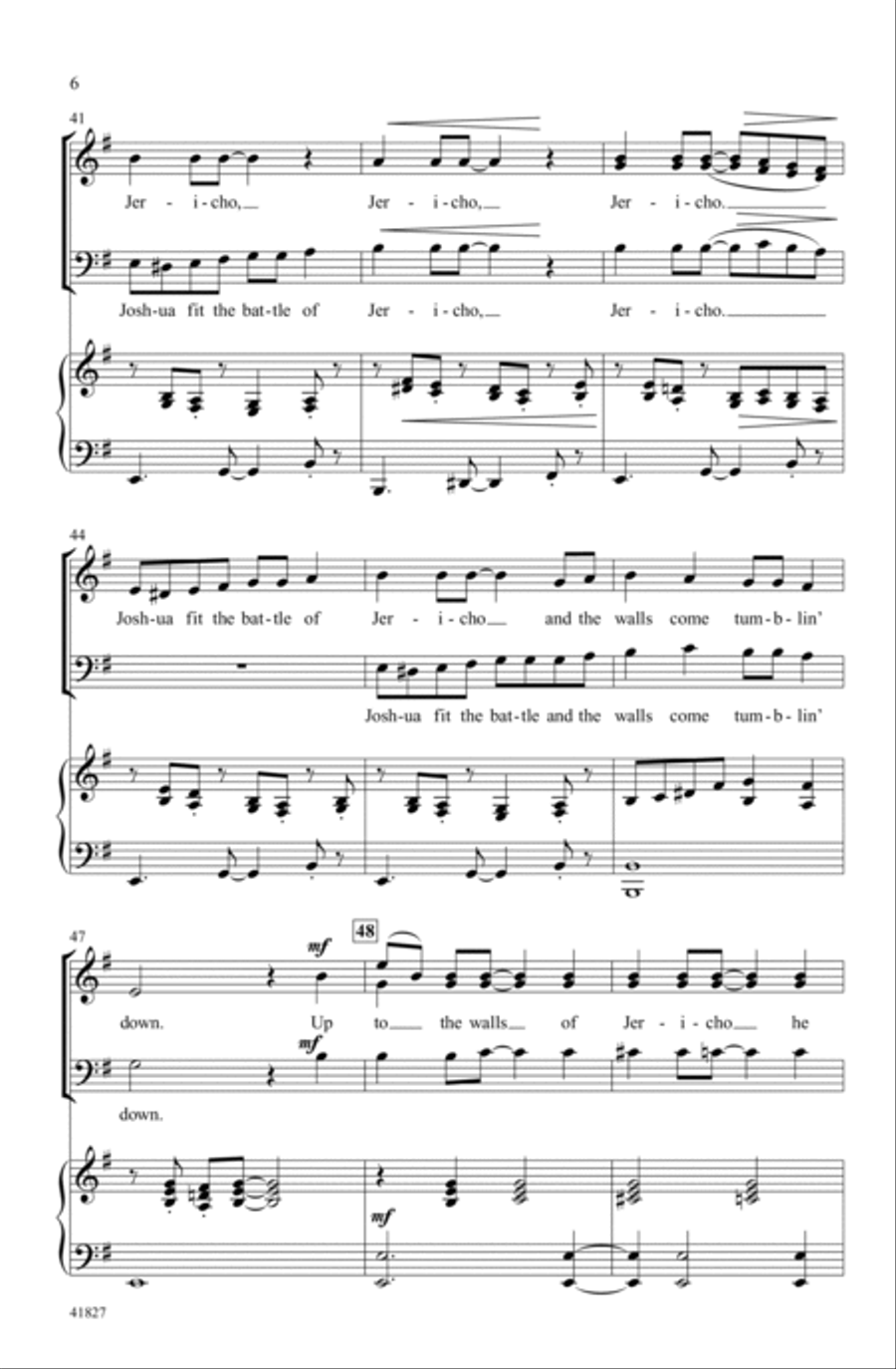 Battle of Jericho Choir scores gallery preview page 5