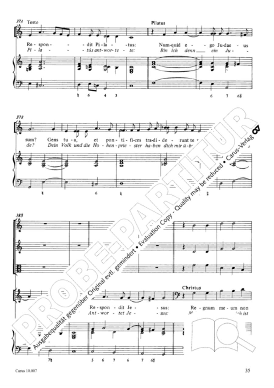 St. John Passion (Johannes-Passion) TB scores gallery preview page 36