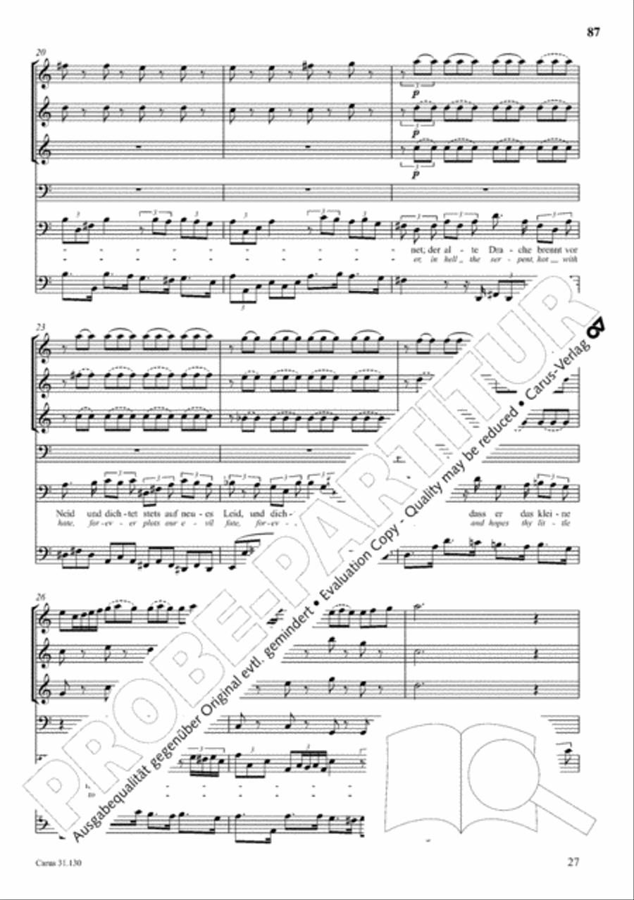 The Complete Sacred Vocal Works (Das geistliche Vokalwerk) Voice scores gallery preview page 88