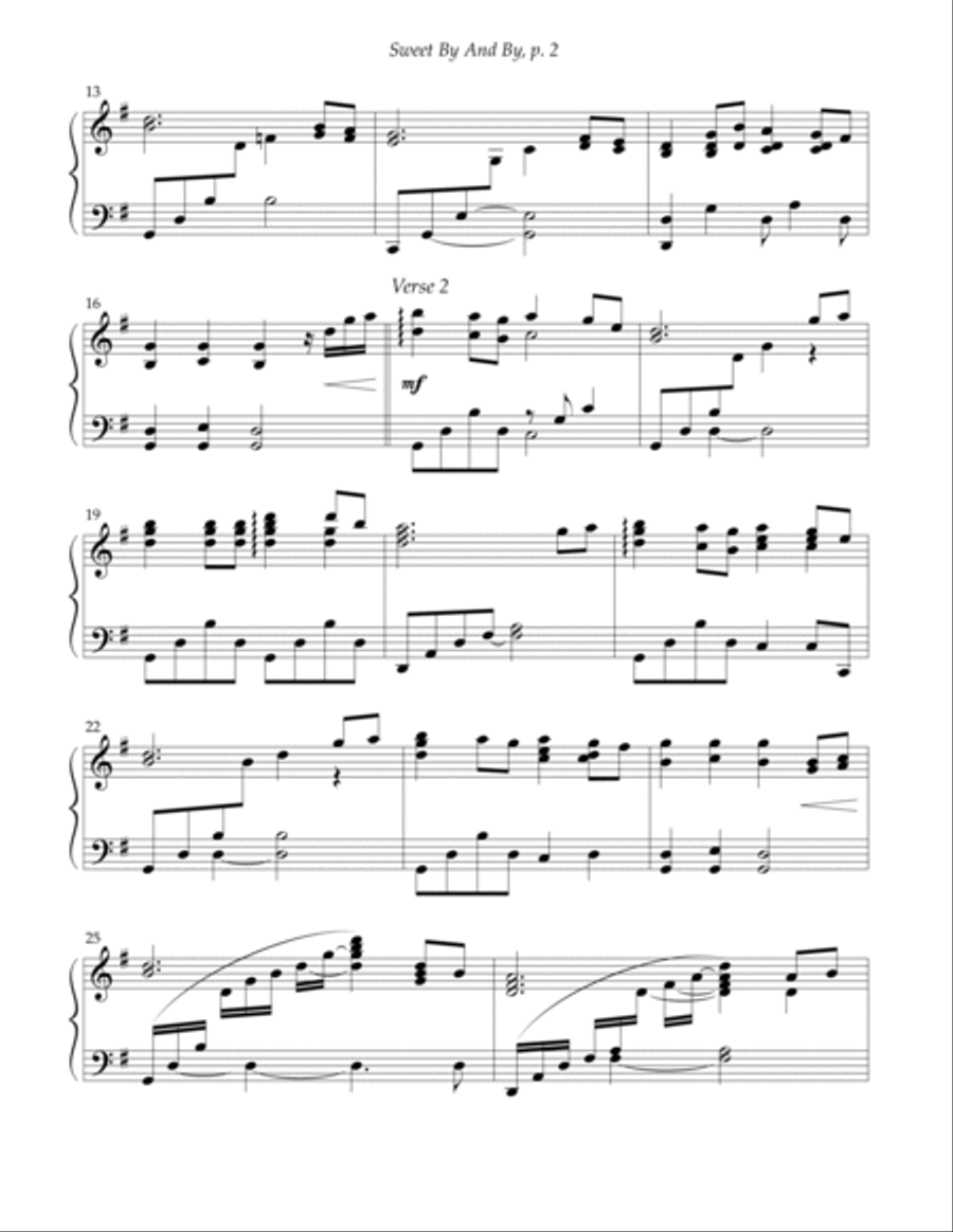 Sweet By And By Sweet By And By Piano Solo scores gallery preview page 2