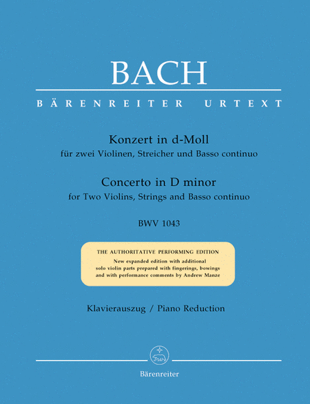 Johann Sebastian Bach: Concerto In D Minor For Two Violins, BWV 1043