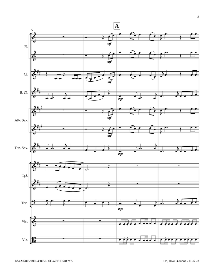 Oh, How Glorious (Cuán Gloriosa Será la Mañana) Concert Band scores gallery preview page 5