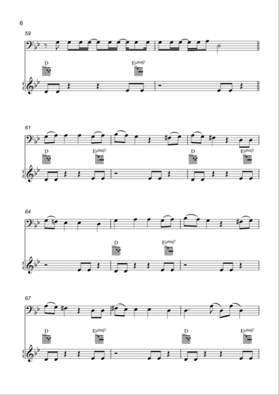 Unholy Piano scores gallery preview page 6