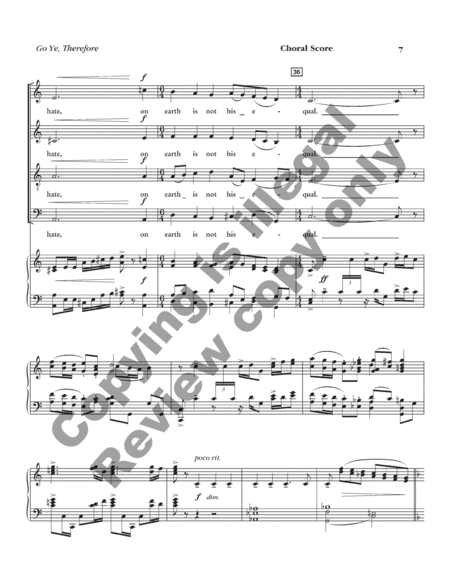 Go Ye, Therefore (Choral Score)