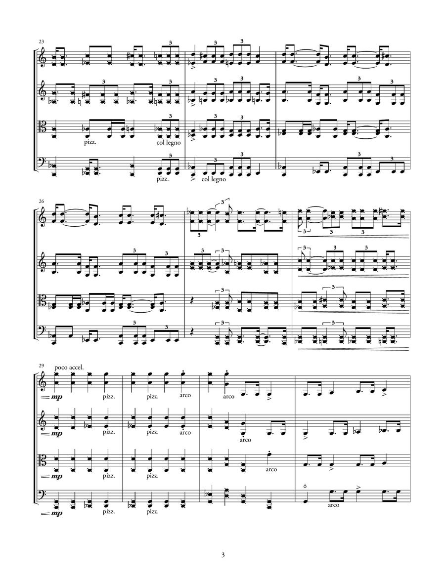 Sin Tregua (score) String Quartet scores gallery preview page 5