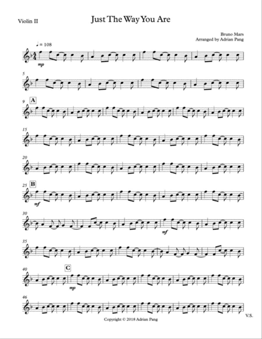 Just The Way You Are Just The Way You Are String Quartet scores gallery preview page 3