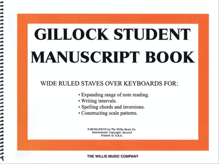 Gillock Student Manuscript Book Piano Method scores gallery preview page 1