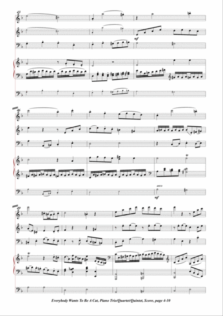 The Aristocats Piano Trio scores gallery preview page 4