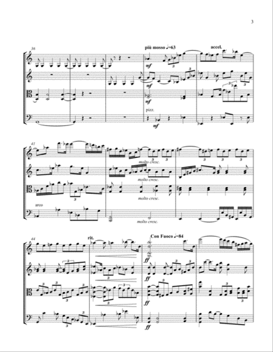 String Quartet No.8 (Brenda) Score and parts String Quartet scores gallery preview page 3