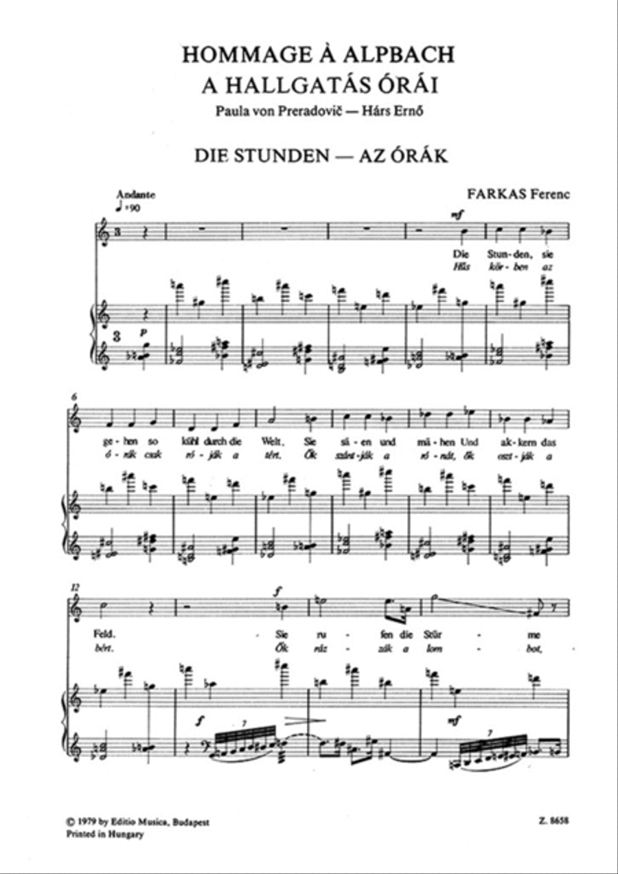 Hommage a Alpbach Vier Gesänge nach Gedichten vo Voice Solo scores gallery preview page 2