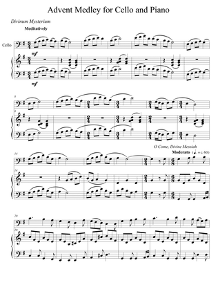 Advent Hymn Medley for Cello and Piano