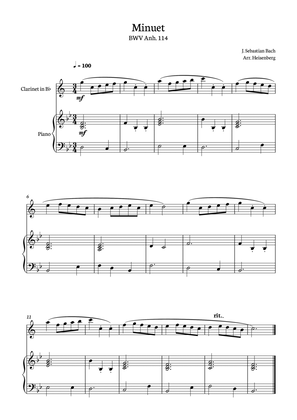 Minuet - Bach for Clarinete solo with Piano.