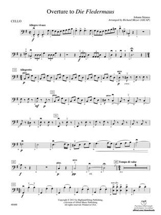 Overture to Die Fledermaus: Cello