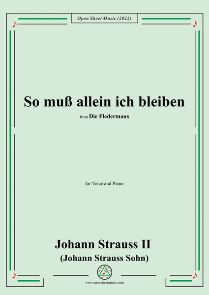 Johann Strauss II-So muß allein ich bleiben(No.4) image number null