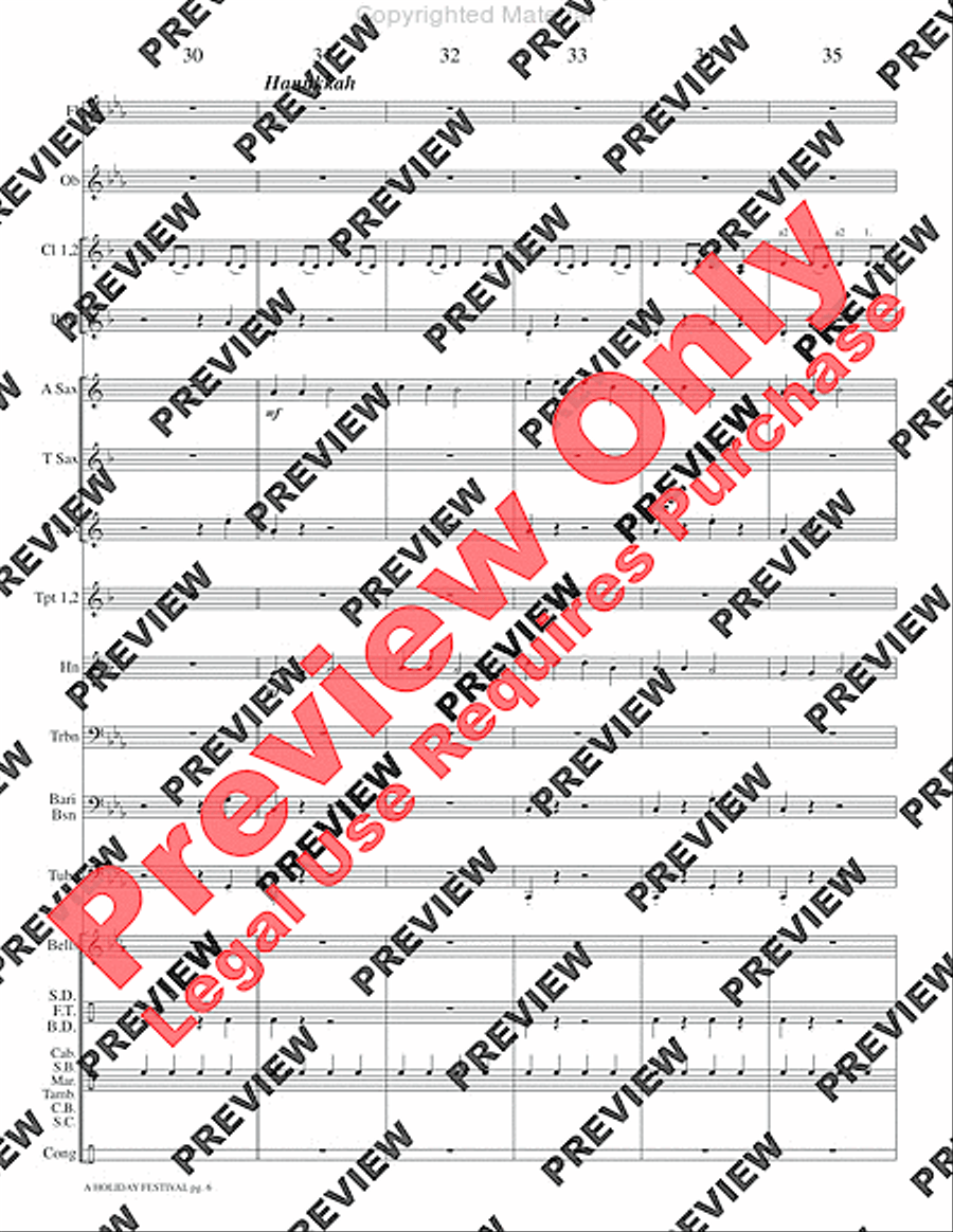 A Holiday Festival Concert Band scores gallery preview page 9