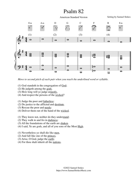 Psalm 82 ASV for cantor and accompaniment instrument